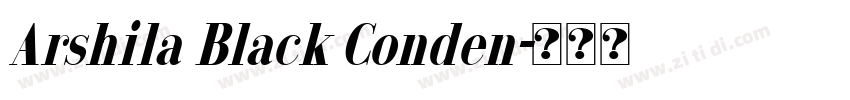 Arshila Black Conden字体转换